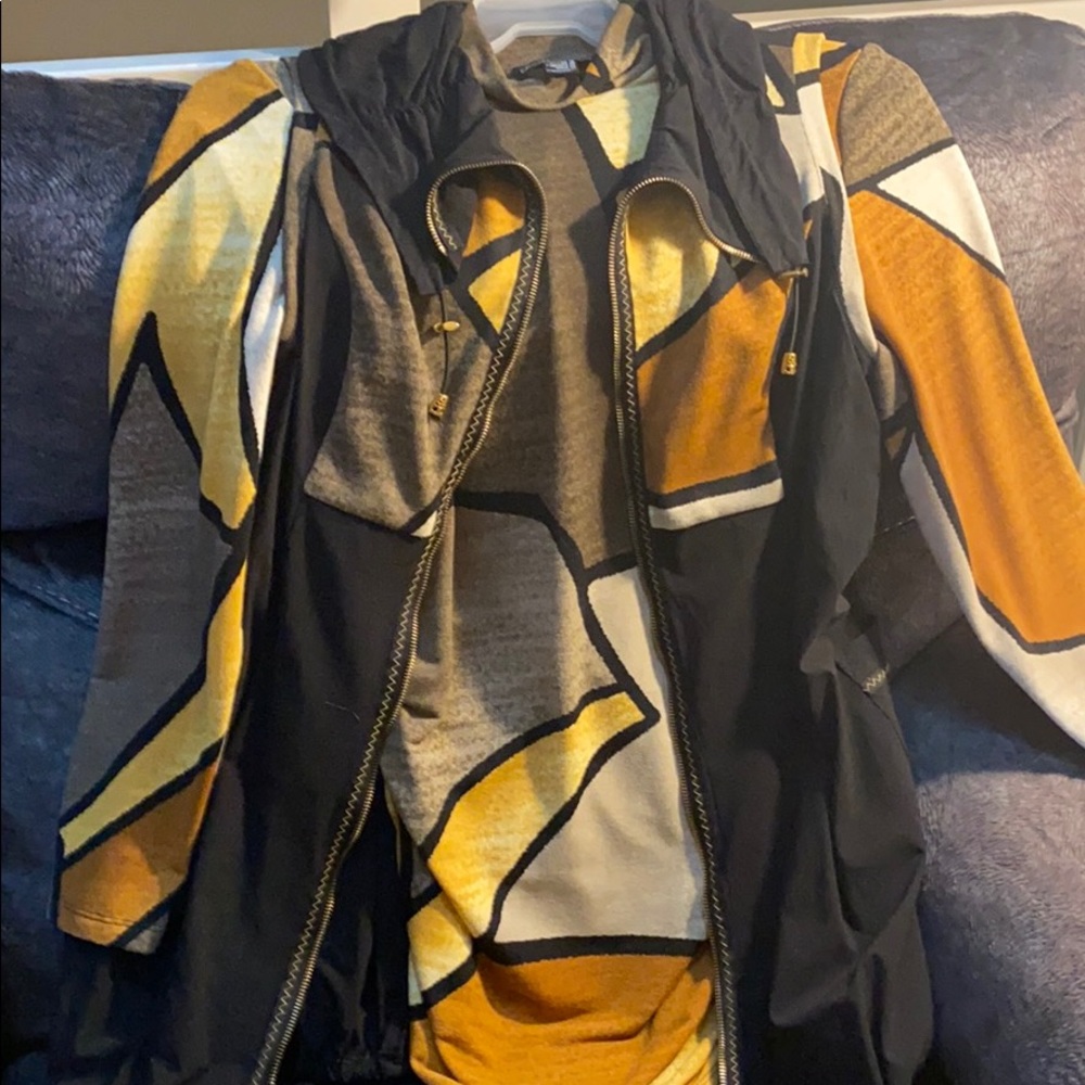 Nylon vest with matching shirt